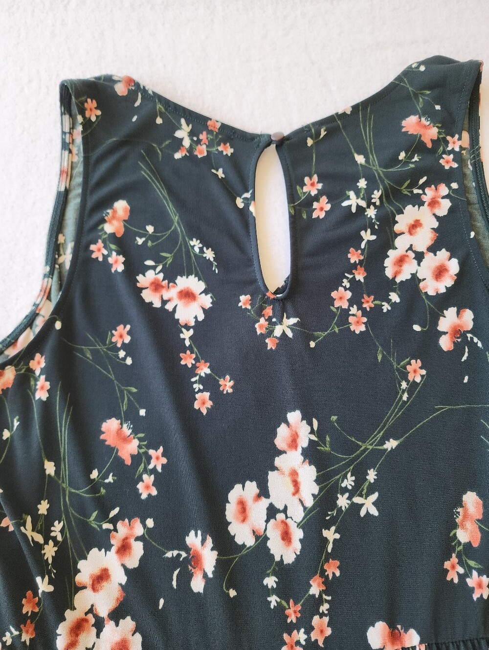 Kaitleigh Floral Wide Leg Jumpsuit Womens Large Sleeveless Wrap Front - Picture 11 of 12